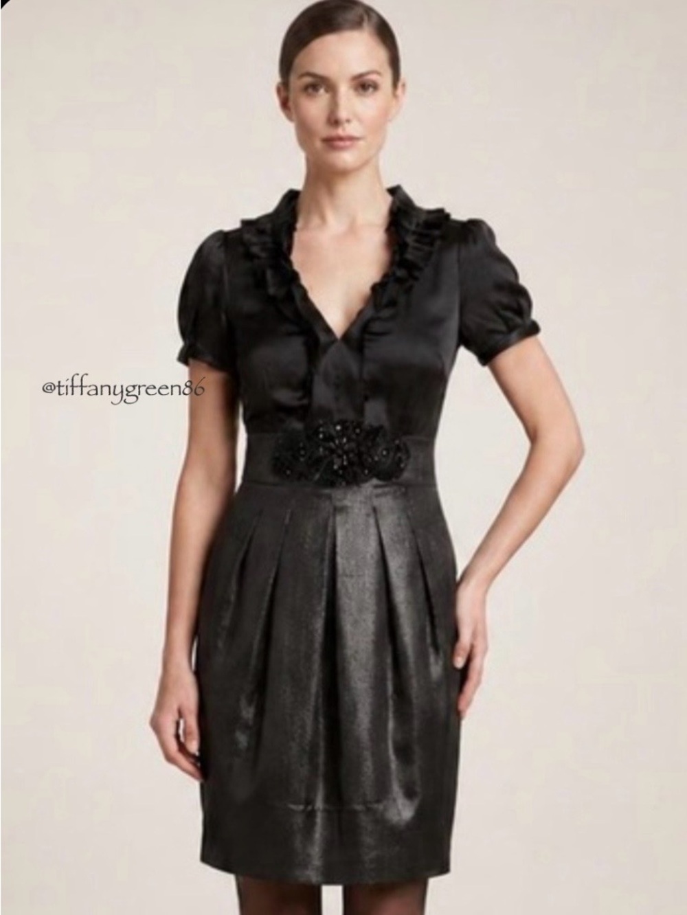 HP🎉BCBGMaxAzria Mock Black Dress